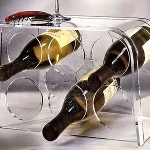 Illusions Acrylic Designs Acrylic 6-Bottle Wine Rack